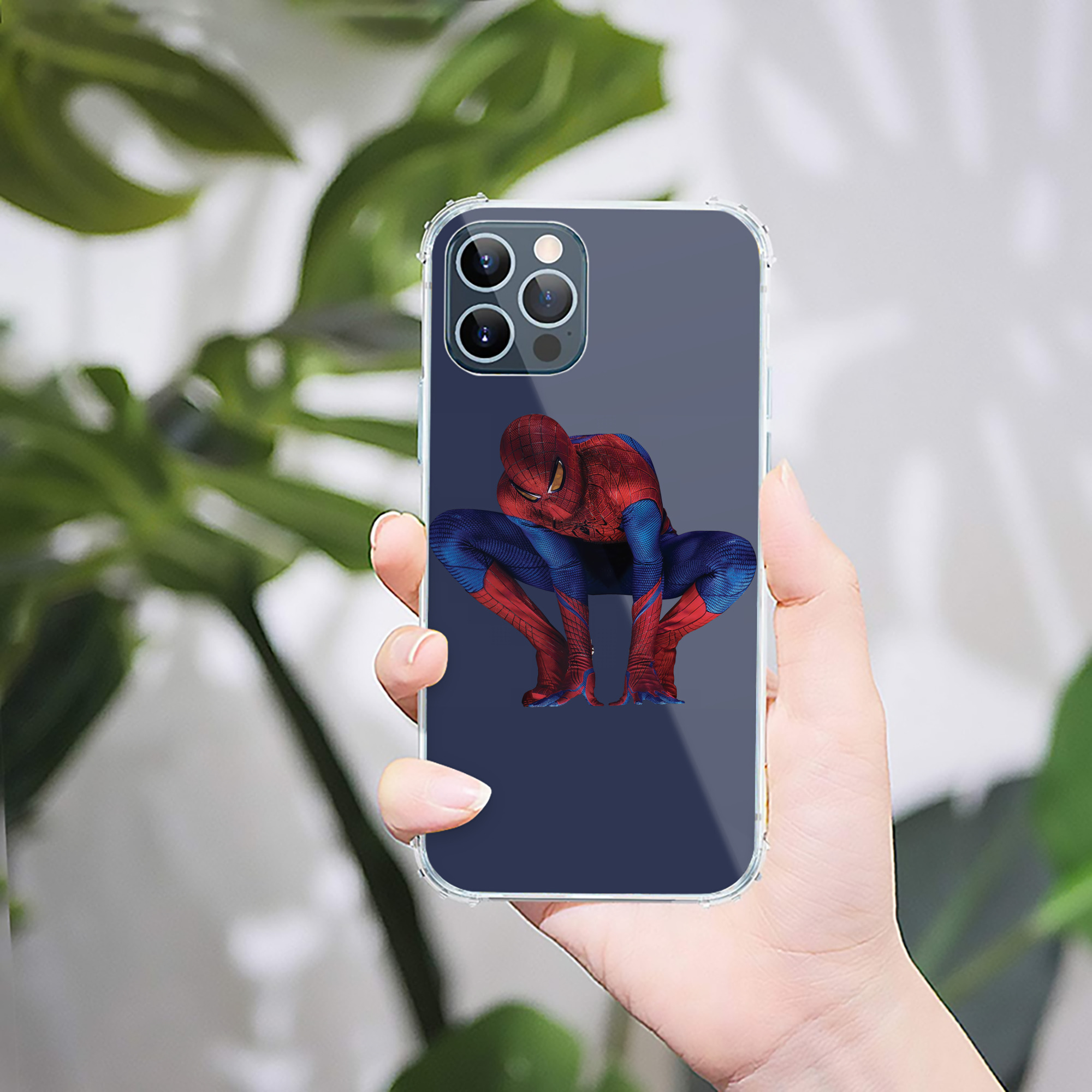 （画像用） Spider Man スパイダーマン 【iPhone 12シリーズ対応】透明スマホケース（クリアソフトケース）